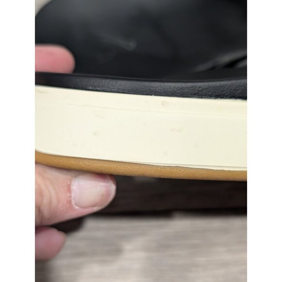 Olukai Nu'a Pi'o Sandals Womens Sz 10 Black Grip Rubber Flip Flops 20445 Summer - Picture 16 of 16